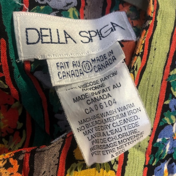 Vintage floral striped blouse size 10. Made in Canada. - Picture 2 of 4